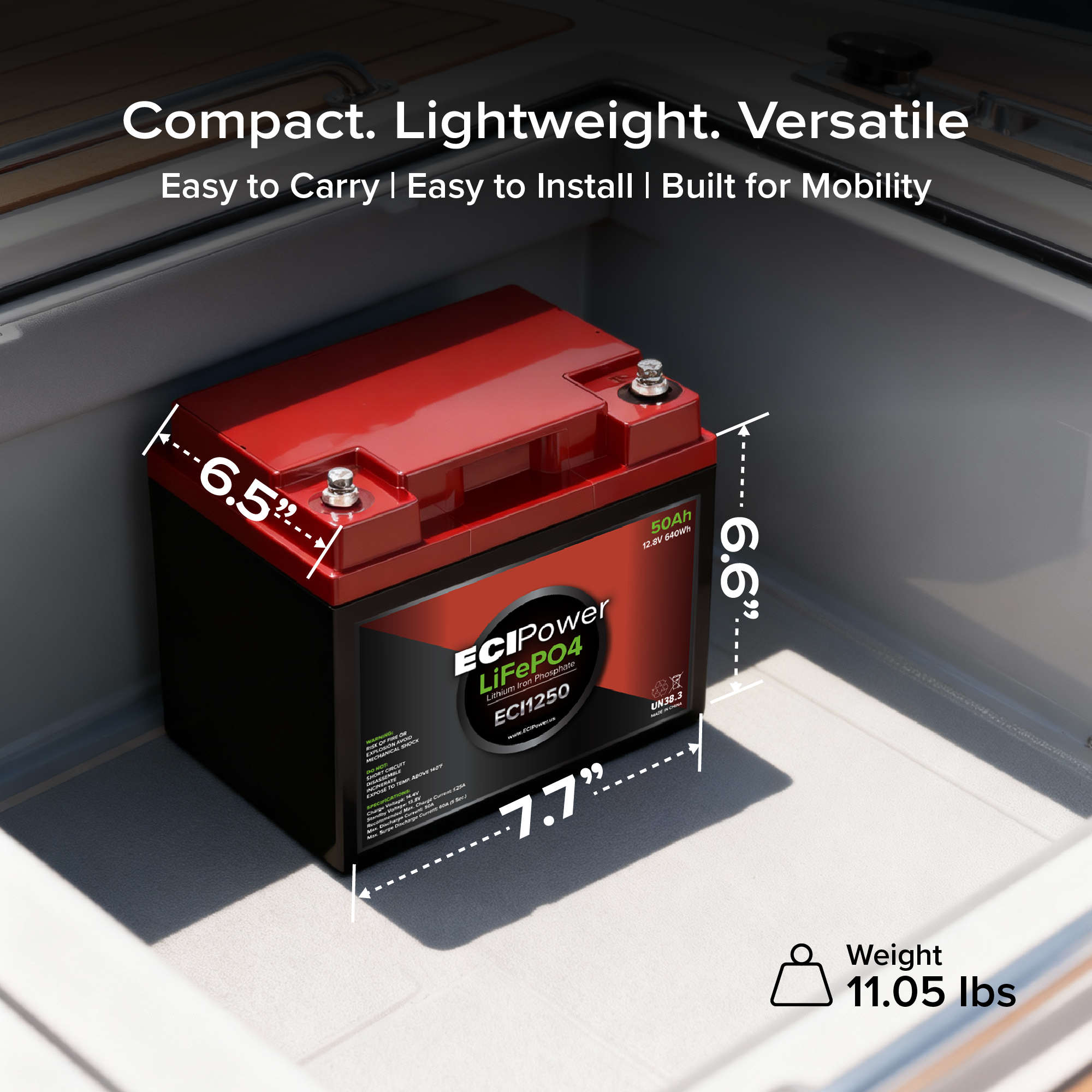 12V 50Ah - LiFePO4 Battery