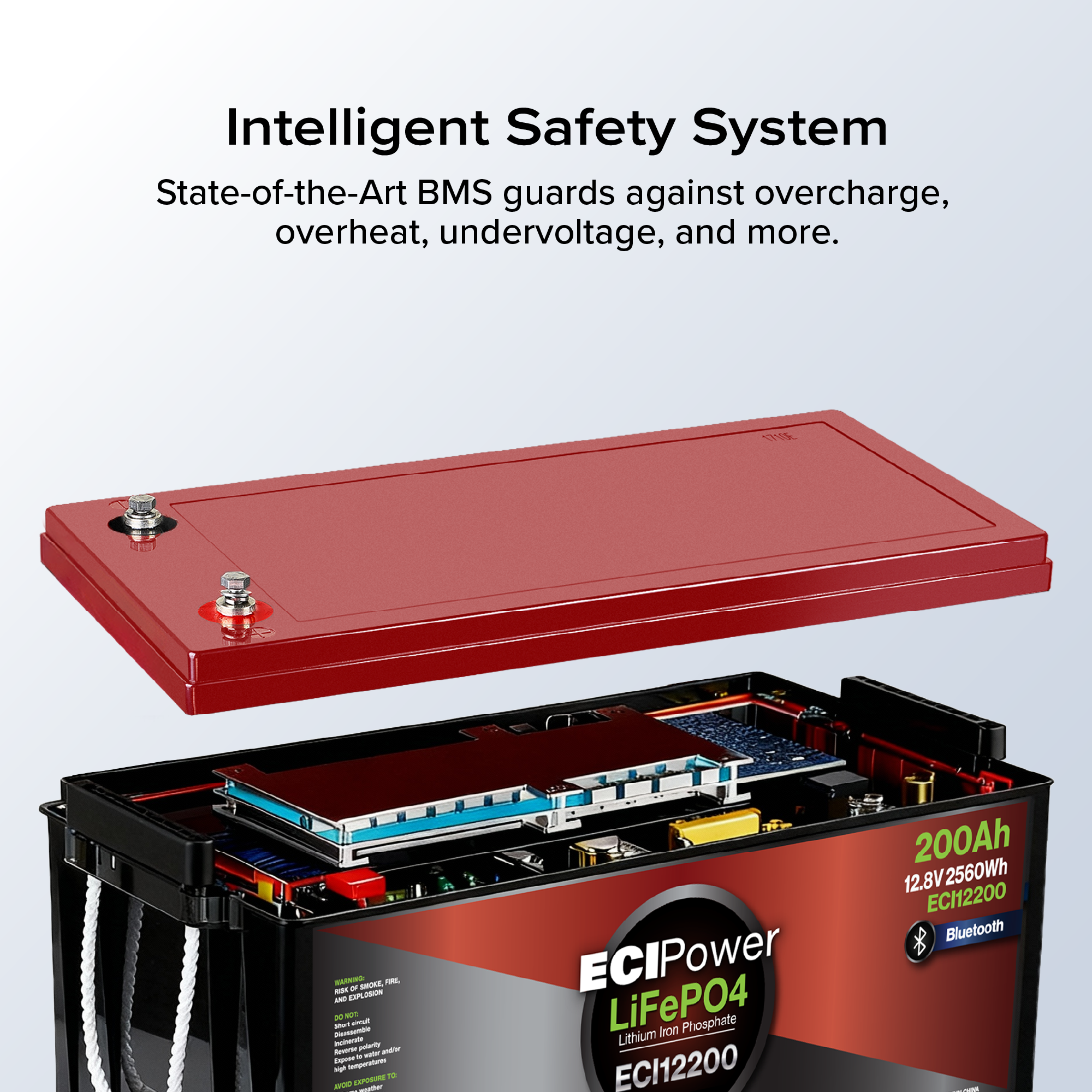12V 200Ah - LiFePO4 Battery Bluetooth