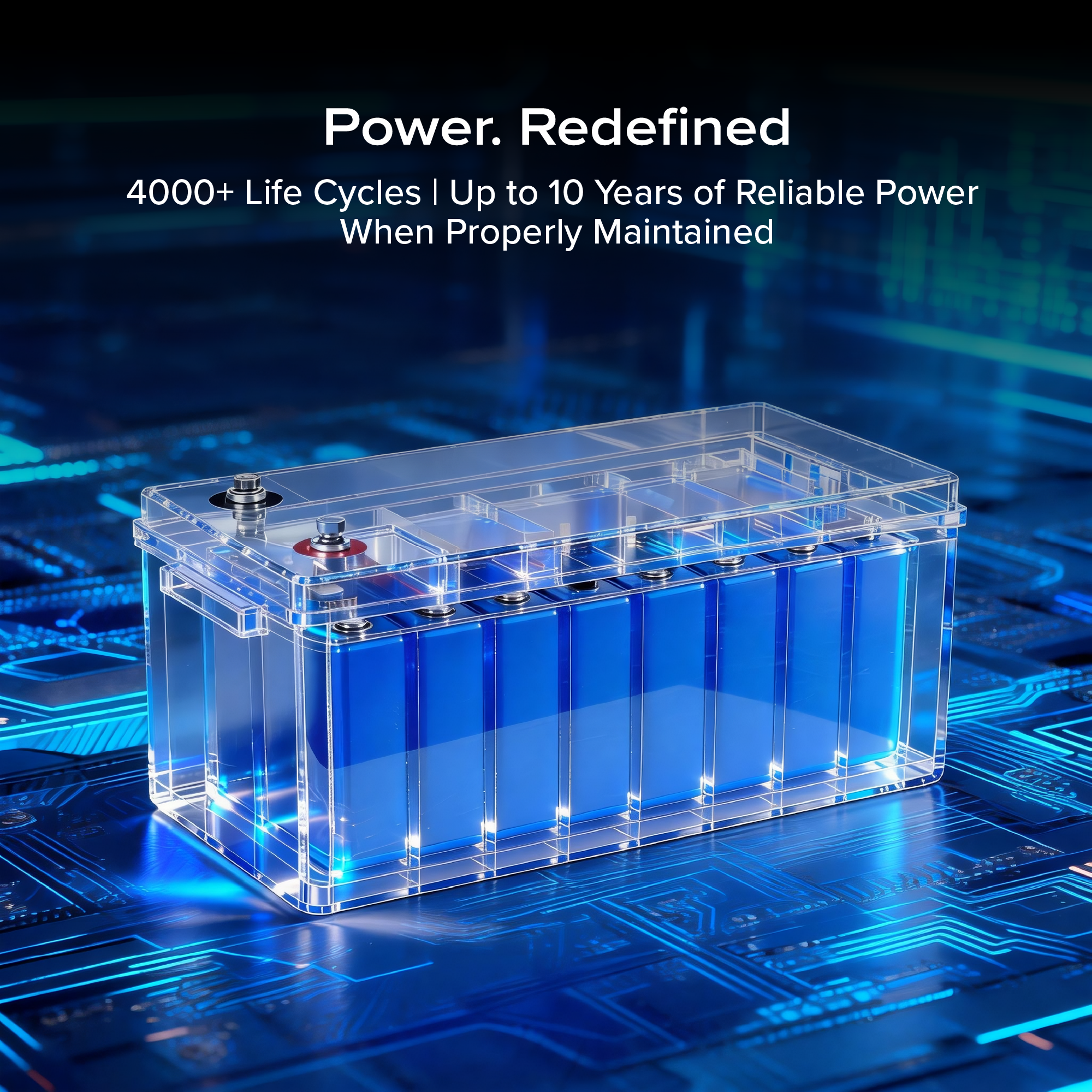 12V 400Ah - LiFePO4 Battery Bluetooth