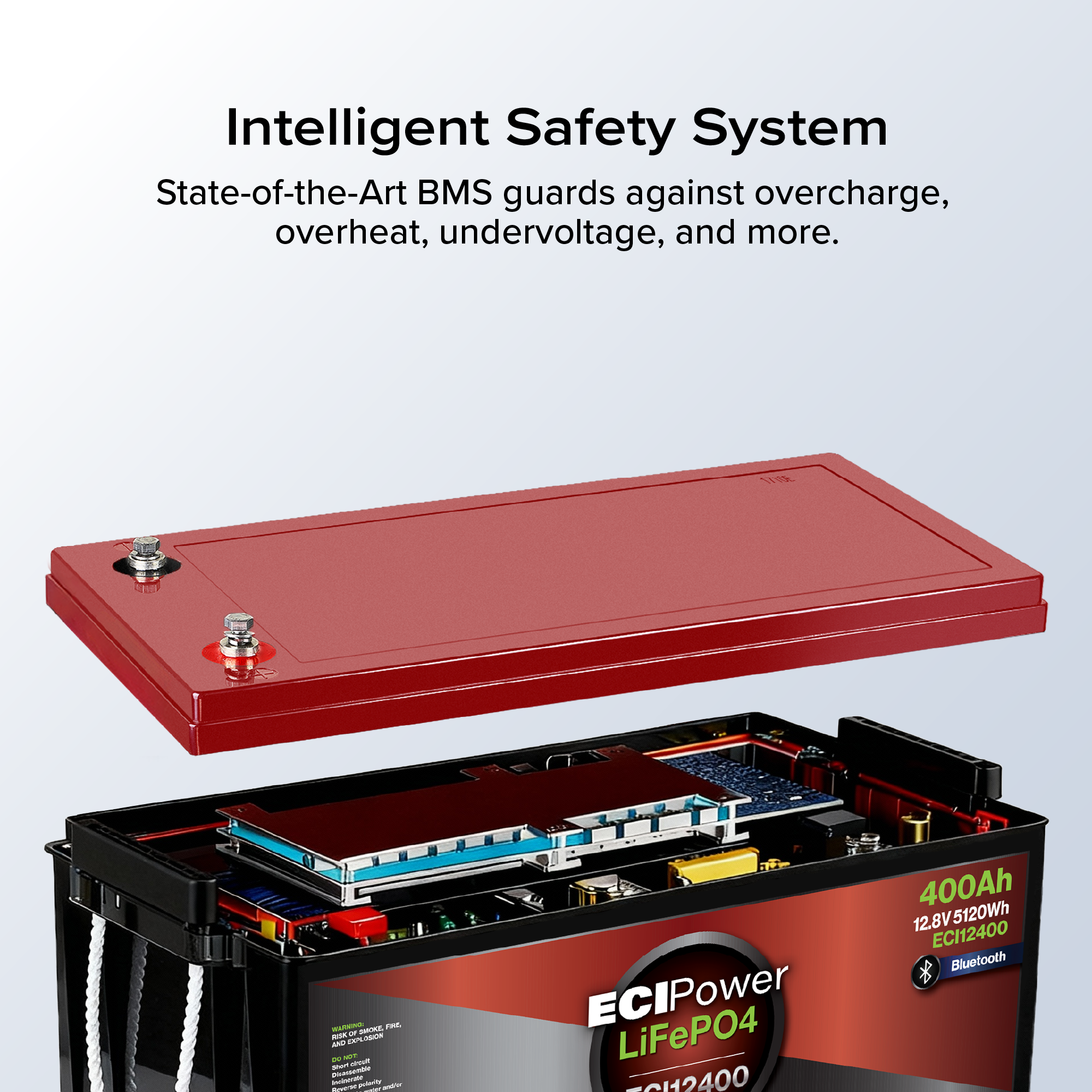 12V 400Ah - LiFePO4 Battery Bluetooth