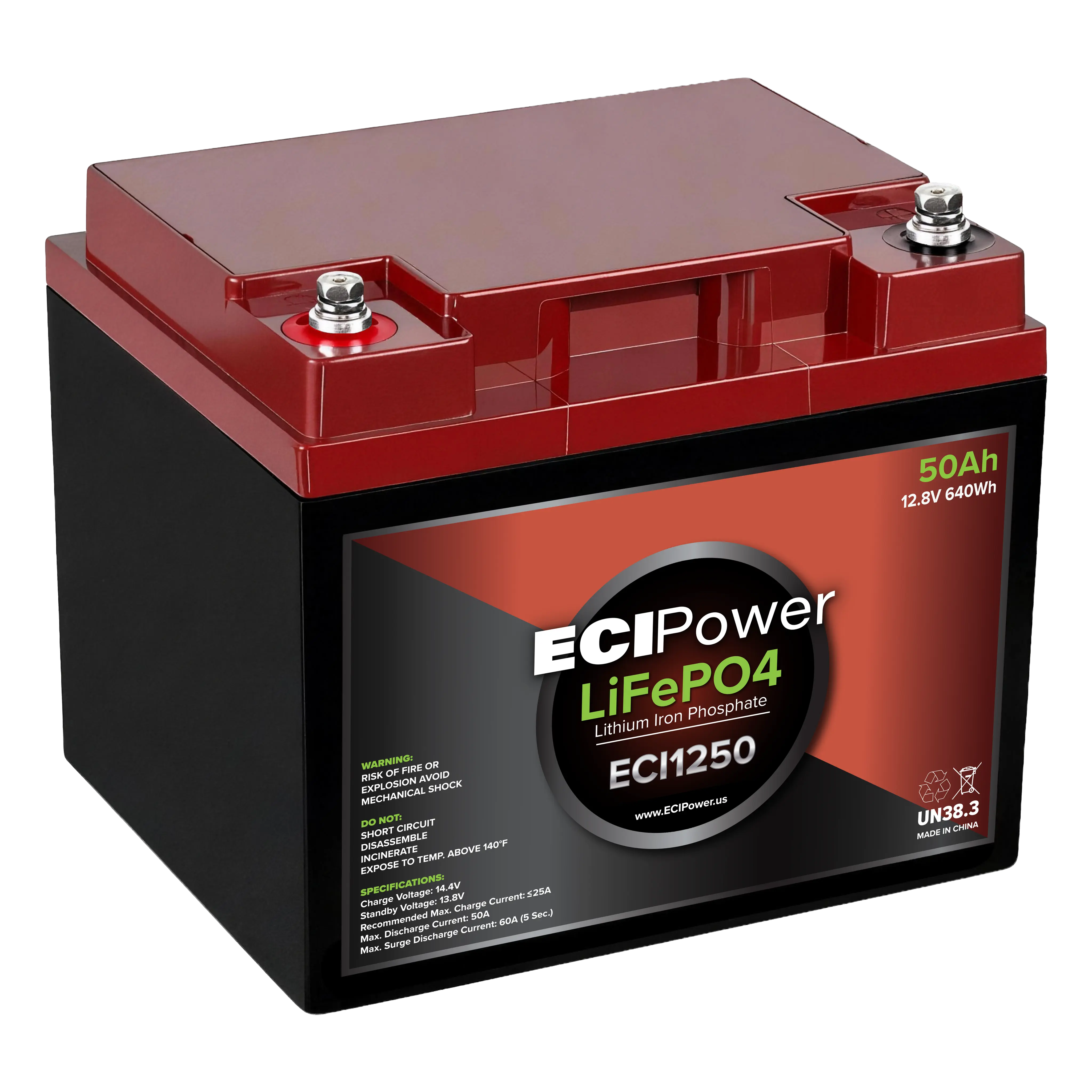 12V 50Ah - LiFePO4 Battery