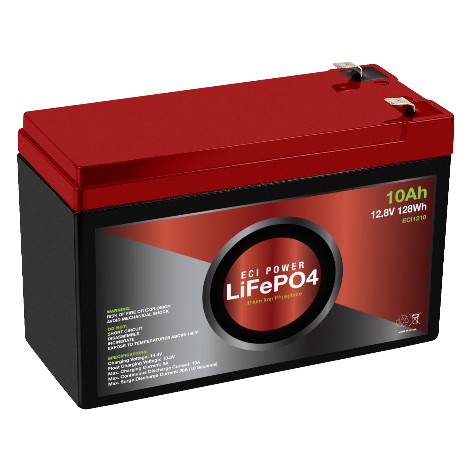 12V 10Ah - LiFePO4 Battery