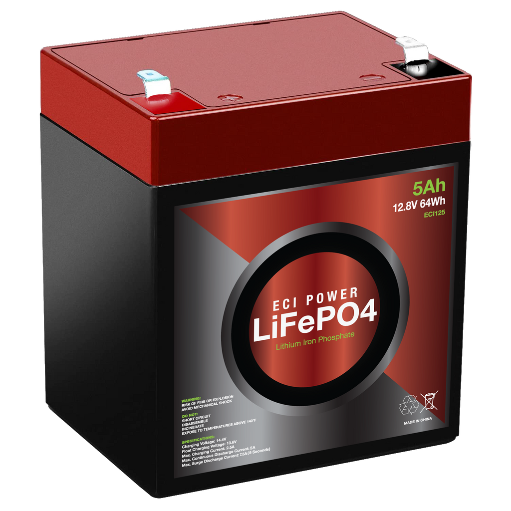 12V 5Ah - LiFePO4 Battery